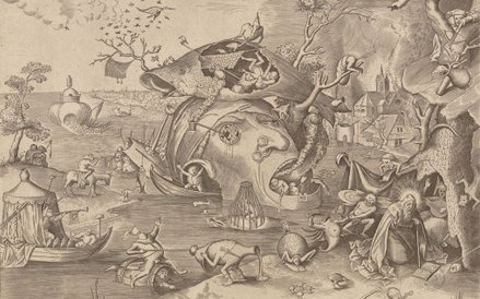 Pieter van der Heyden według Pietera Bruegla Starszego „Kuszenie św. Antoniego”, 1556, miedzioryt