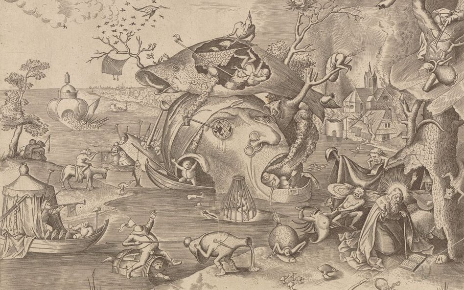 Pieter van der Heyden według Pietera Bruegla Starszego „Kuszenie św. Antoniego”, 1556, miedzioryt