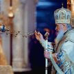 Patriarcha Cyryl podczas celebrowania mszy w soborze Chrystusa Zbawiciela w wigilię Bożego Narodzeni