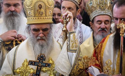 Biskup Amfilohije Radović z serbskiej Cerkwi