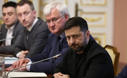 Prezydent Ukrainy Wołodymyr Zełenski oraz Szef MSZ Ukrainy Ukrainy Andrij Sybiha