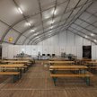 Warszawa, punkt pomocy humanitarnej przy Dworcu Wschodnim