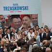 Politycy i sympatycy Koalicji Obywatelskiej na wieczorze wyborczym Rafała Trzaskowskiego