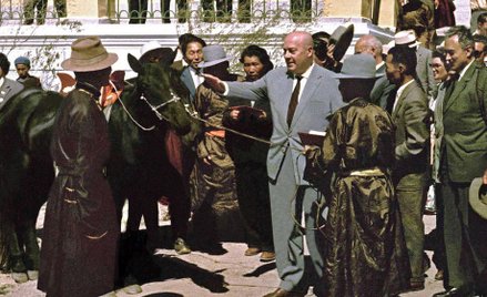 Wizyta delegacji rządowej w Mongolii, lipiec 1961 r. Fotoreporter Karol Szczeciński, autor tego zdję