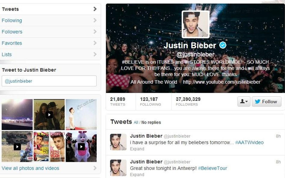 „Fałszywi" fani Biebera