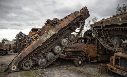 Rosyjskie pojazdy opancerzone pod Łymanem