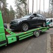 Samochód zaatakowanego na Litwie Leonida Wołkowa
