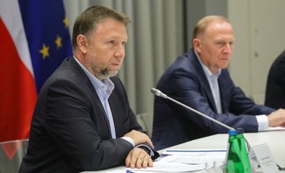 Minister spraw wewnętrznych i administracji Marcin Kierwiński i wiceszef tego resortu Czesław Mrocze