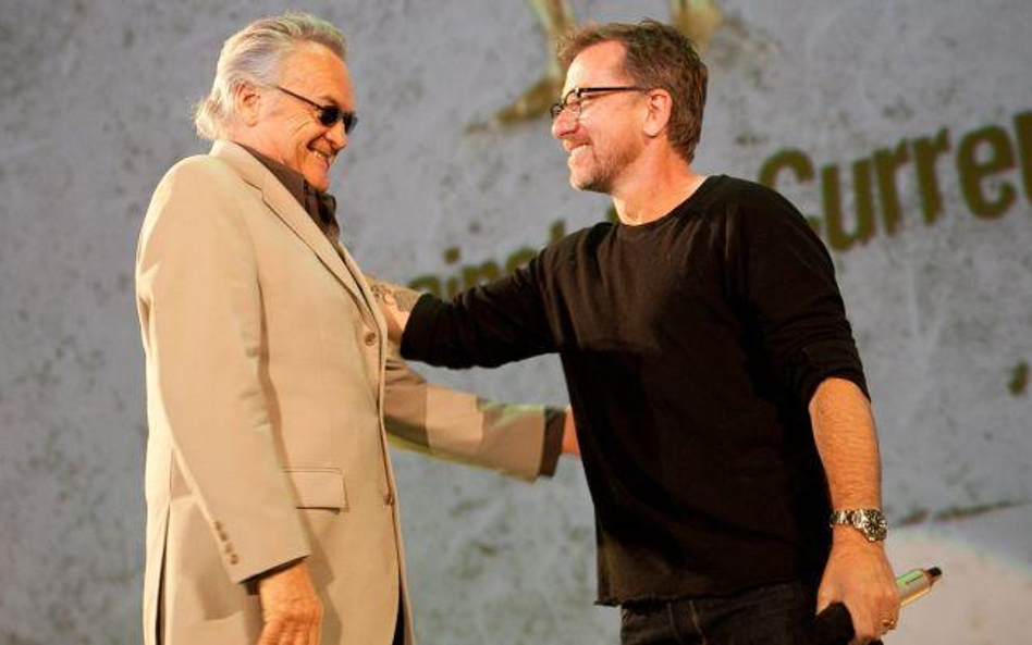 Przewodniczący jury Jerzy Skolimowski i gość festiwalu Tim Roth