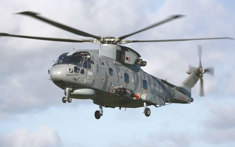 AW101 Merlin z Royal Navy Air Station Culdrose, łowca wrogich okrętów