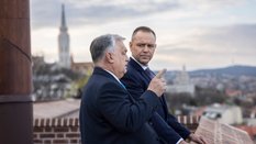 Prezydent Karol Nawrocki podczas spotkania z premierem Węgier Viktorem Orbánem