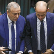 Ustępujący przewodniczący PO Grzegorz Schetyna i szef klubu Platformy Borys Budka - faworyt wyborów