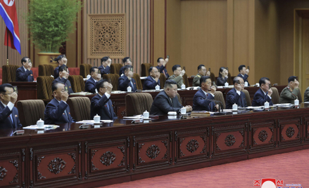 Kim Dzong Un w czasie 9. Sesji 14. Najwyższego Zgromadzenia Ludowego KRLD