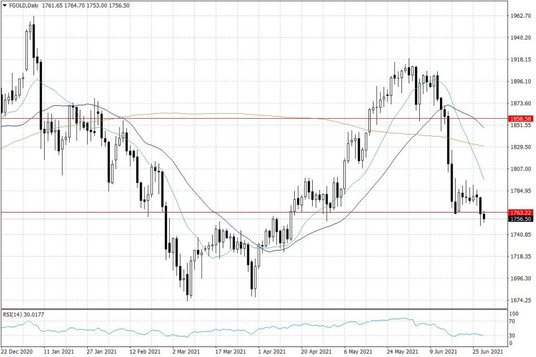 Notowania złota – dane dzienne