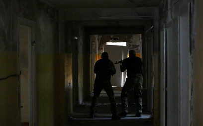 Ćwiczenia żołnierzy obrony terytorialnej w Kijowie