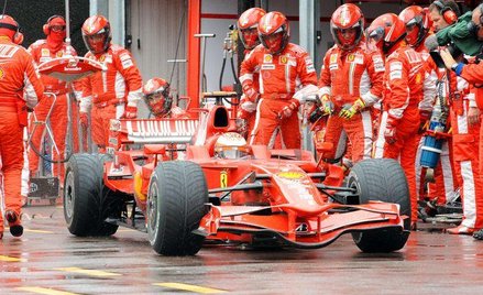 Kimi Raikkonen w boksie