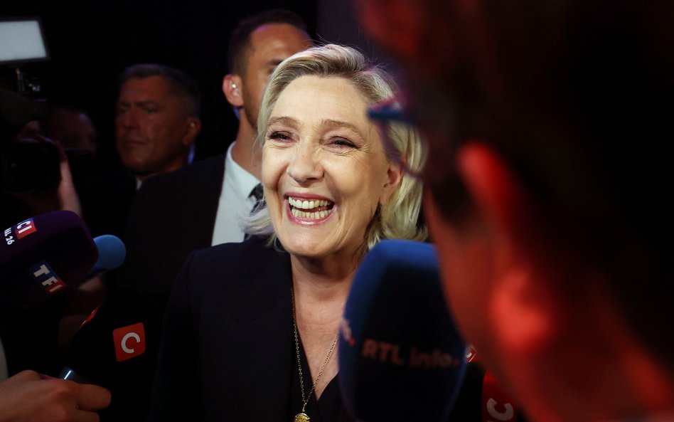 Marine Le Pen nie kryła radości po ogłoszeniu wstępnych wyników wyborów