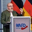 Hans-Thomas Tillschneider, poseł AfD do parlamentu kraju związkowego Saksonia-Anhalt przemawia do de