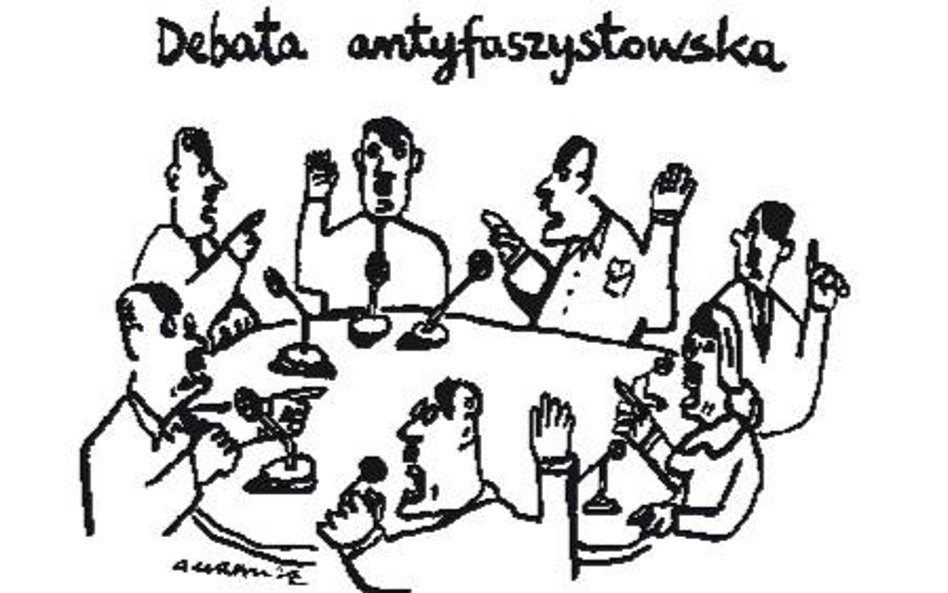 Komentarz rysunkowy. Debata antyfaszystowska