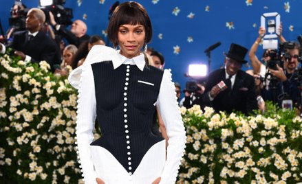 Zoe Saldana w kreacji Saint Laurent.
