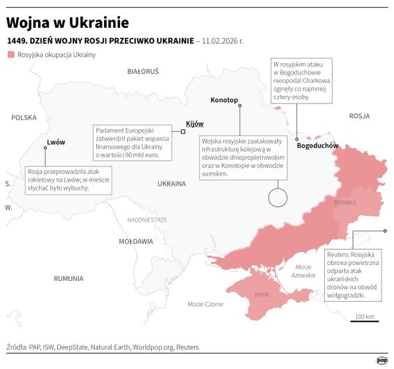 Tak wyglądała sytuacja na froncie w 1449 dniu wojny