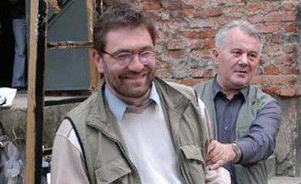 Ludwik Gadzicki z Jackiem Głombem (w okularach)