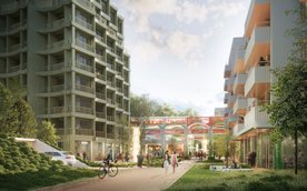 Sercem inwestycji ma być ogólnodostępny plac centralny otoczony dwoma pawilonami usługowymi