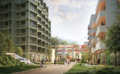 Sercem inwestycji ma być ogólnodostępny plac centralny otoczony dwoma pawilonami usługowymi