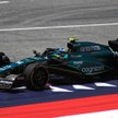 Bolid zespołu Aston Martin podczas ubiegłorocznego Grand Prix Austrii z logotypem sponsora, firmy Sa
