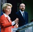 Szefowa Komisji Europejskiej Ursula von der Leyen i przewodniczący Rady Europejskiej Charles Michel 