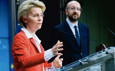 Szefowa Komisji Europejskiej Ursula von der Leyen i przewodniczący Rady Europejskiej Charles Michel 