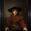 Rembrandt  „Dziewczyna w ramie obrazu”, 1641, © Zamek Królewski w Warszawie