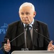 Prezes Prawa i Sprawiedliwości Jarosław Kaczyński podczas otwartego spotkania z mieszkańcami Bydgosz
