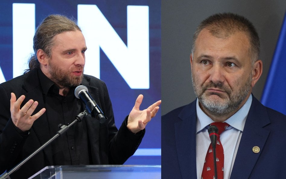 Działacz Konfederacji Dobromir Sośnierz i minister sprawiedliwości Waldemar Żurek
