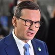 Premier Mateusz Morawiecki podczas wypowiedzi dla mediów przed oficjalnym wystąpieniem na szczycie k