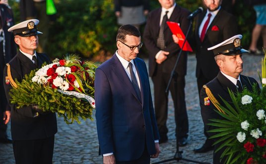 W tym czasie premier Mateusz Morawiecki by&#x142; na Westerplatte