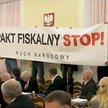 Posiedzenie komisji przerwali działacze Ruchu Narodowego protestujący przeciw paktowi fiskalnemu