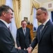 Prezydent Andrzej Duda, były szef MSWiA Mariusz Kamiński i jego zastępca Maciej Wąsik podczas spotka