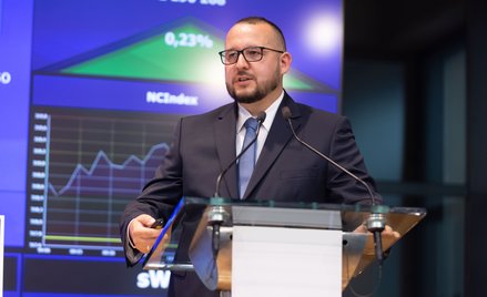 Jędrzej Kowalewski, prezes i największy akcjonariusz Scanwaya, podczas debiutu firmy na giełdzie