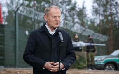 Donald Tusk na granicy Polski z Białorusią