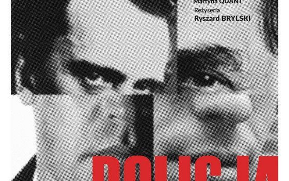 Plakat do spektaklu autorstwa Sławomira Iwańskiego.