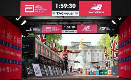 Sabastian Sawe na mecie maratonu w Londynie