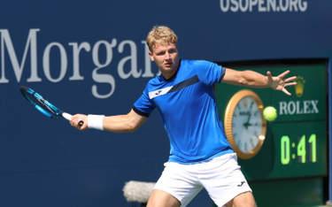 Polak Maks Kaśnikowski w meczu kwalifikacyjnym do wielkoszlemowego turnieju tenisowego US Open