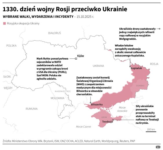 Tak wyglądała sytuacja na froncie w 1330 dniu wojny