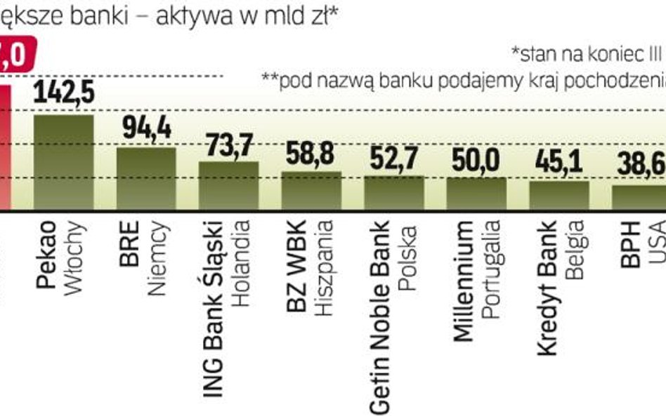 Większość banków ma zagranicznych właścicieli