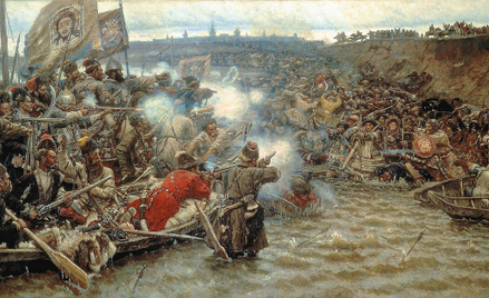 „Podbój Syberii przez atamana Jermaka” – obraz Wasilija Surikowa z 1895 r.