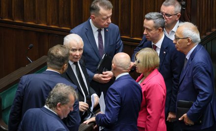 Jarosław Kaczyński w sejmowych ławach