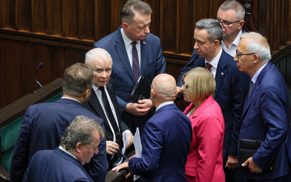 Jarosław Kaczyński w sejmowych ławach