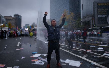 14 listopada, Południowa Korea. Antyrządowe protesty w Seulu.