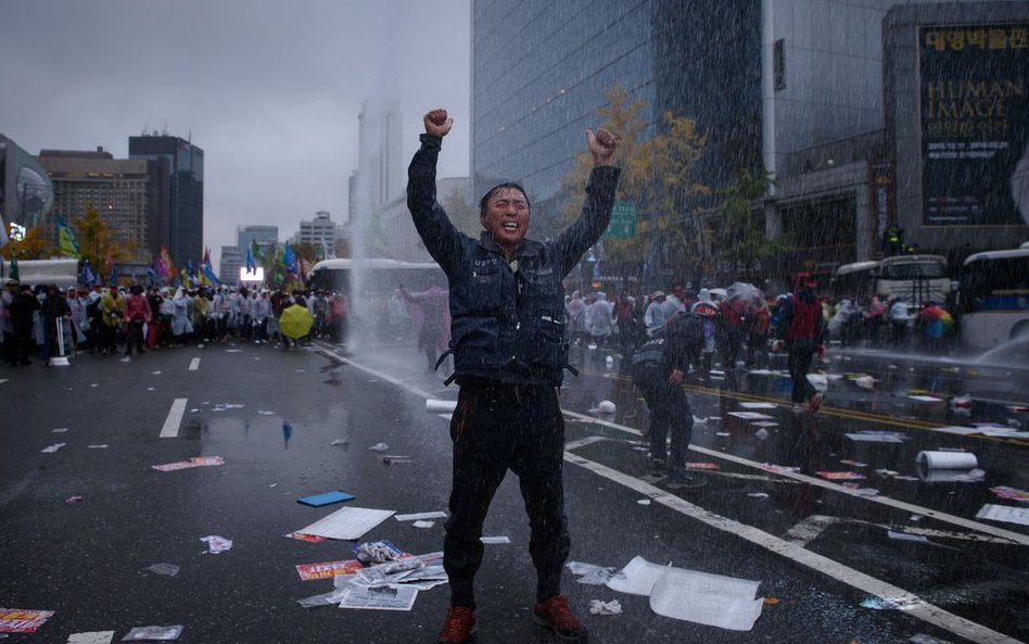 14 listopada, Południowa Korea. Antyrządowe protesty w Seulu.
